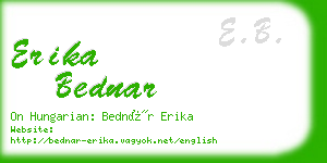 erika bednar business card